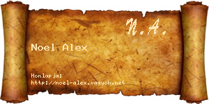 Noel Alex névjegykártya
