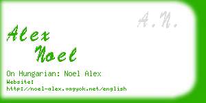 alex noel business card
